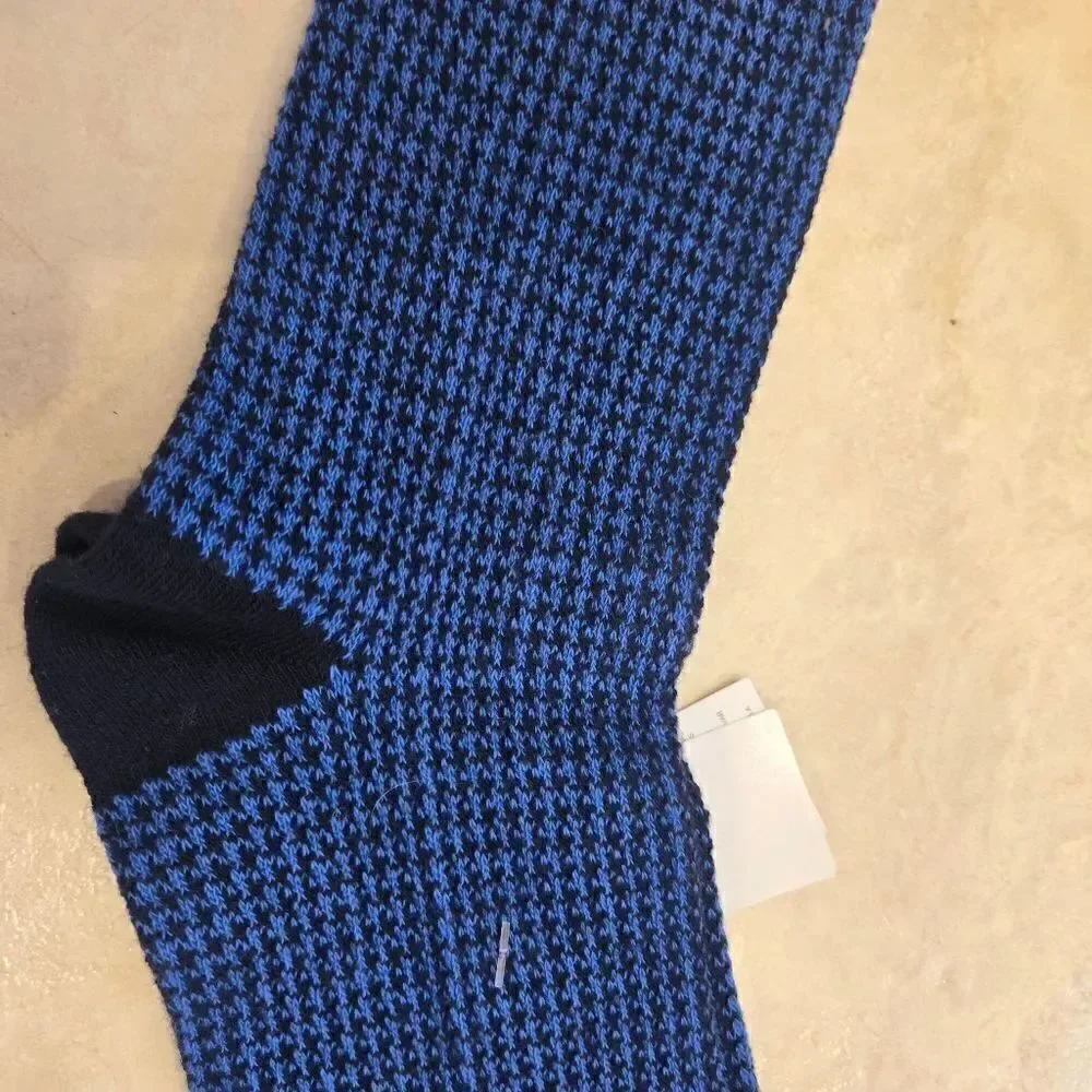Banana Republic Houndstooth Trouser Sock Navy NWT